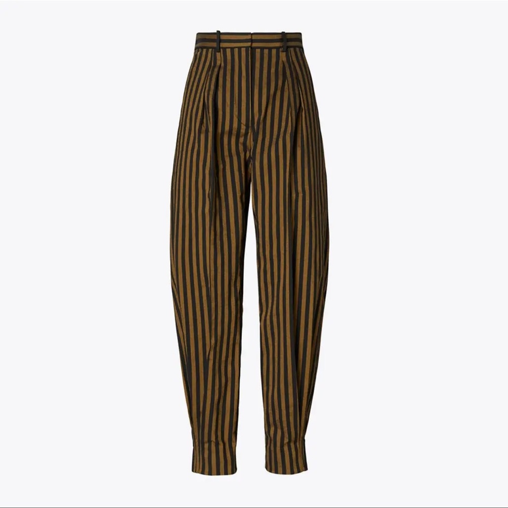 Tory Burch Black and Brown Striped Pants (NWOT)